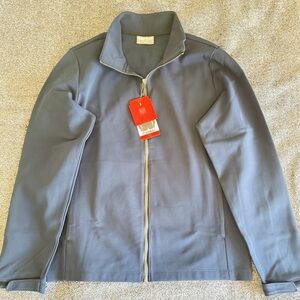 32 Degrees Men's Navy Lightweight Zip Shirt Jacket with Silver Zipper